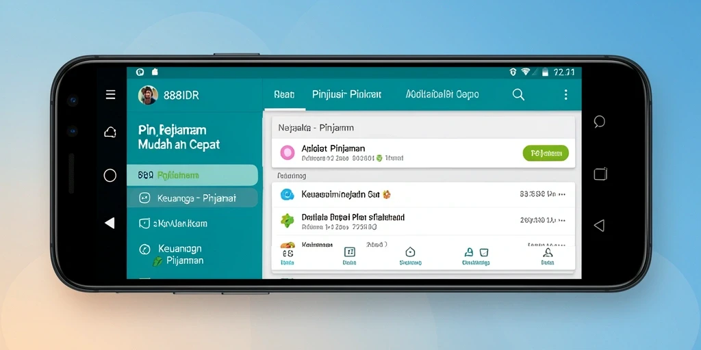 Tampilan antarmuka aplikasi 888IDR untuk pengajuan pinjaman.