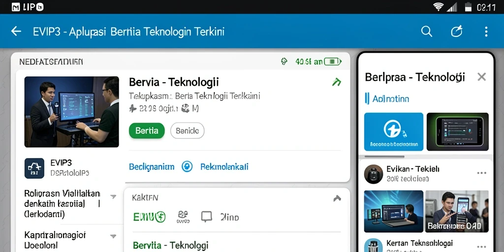 Tampilan antarmuka aplikasi EVIP3 yang modern dan informatif.