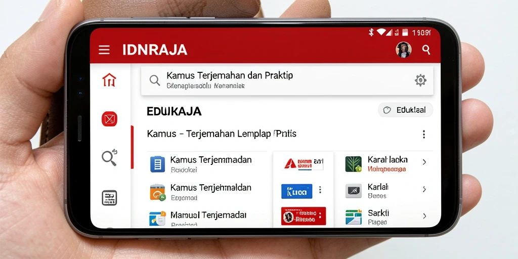 Tampilan antarmuka IDNRAJA yang sederhana dan mudah digunakan.