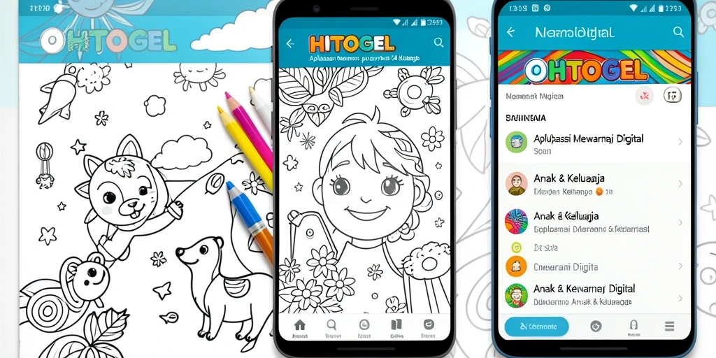 Antarmuka OHTOGEL menampilkan gambar mewarnai yang ceria dan interaktif.